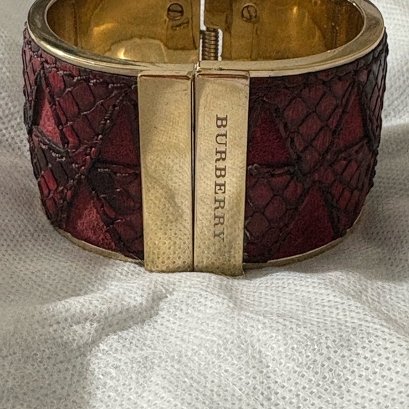 Burberry Red and Gold Textured Bracelet - Picture 2 of 5